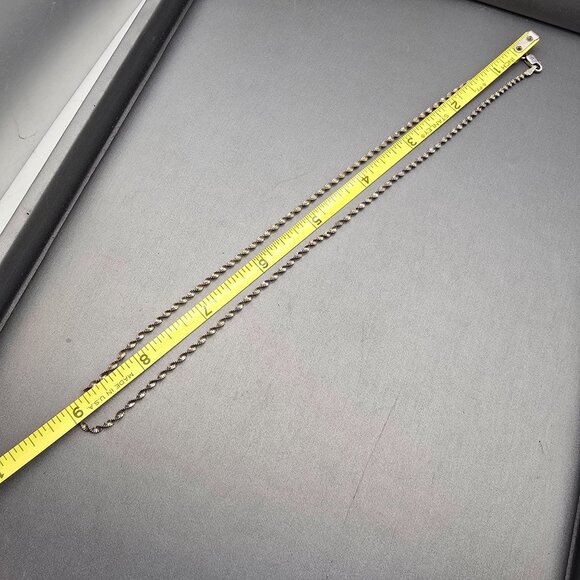 VTG HAN Sterling Silver Twisted Chain Necklace 18" 925 Italy Designer 2mm - Picture 7 of 9